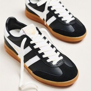 NWT Gola Cyclone Leather Women’s Sneakers Black White Gum US 9 EU 40 New In Box